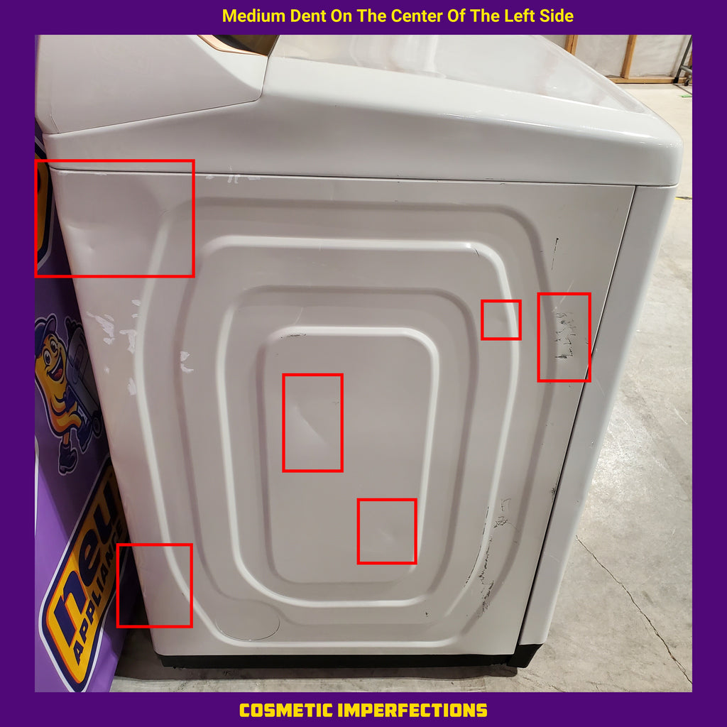 Pictures of Samsung Extra Large Steam Cycle Vented Electric Dryer Energy Star Certified in Ivory 1CR02123 - DVE55A7300E - Scratch & Dent (Moderate) - Neu Appliance Outlet - Discount Appliance Outlet in Austin, Tx