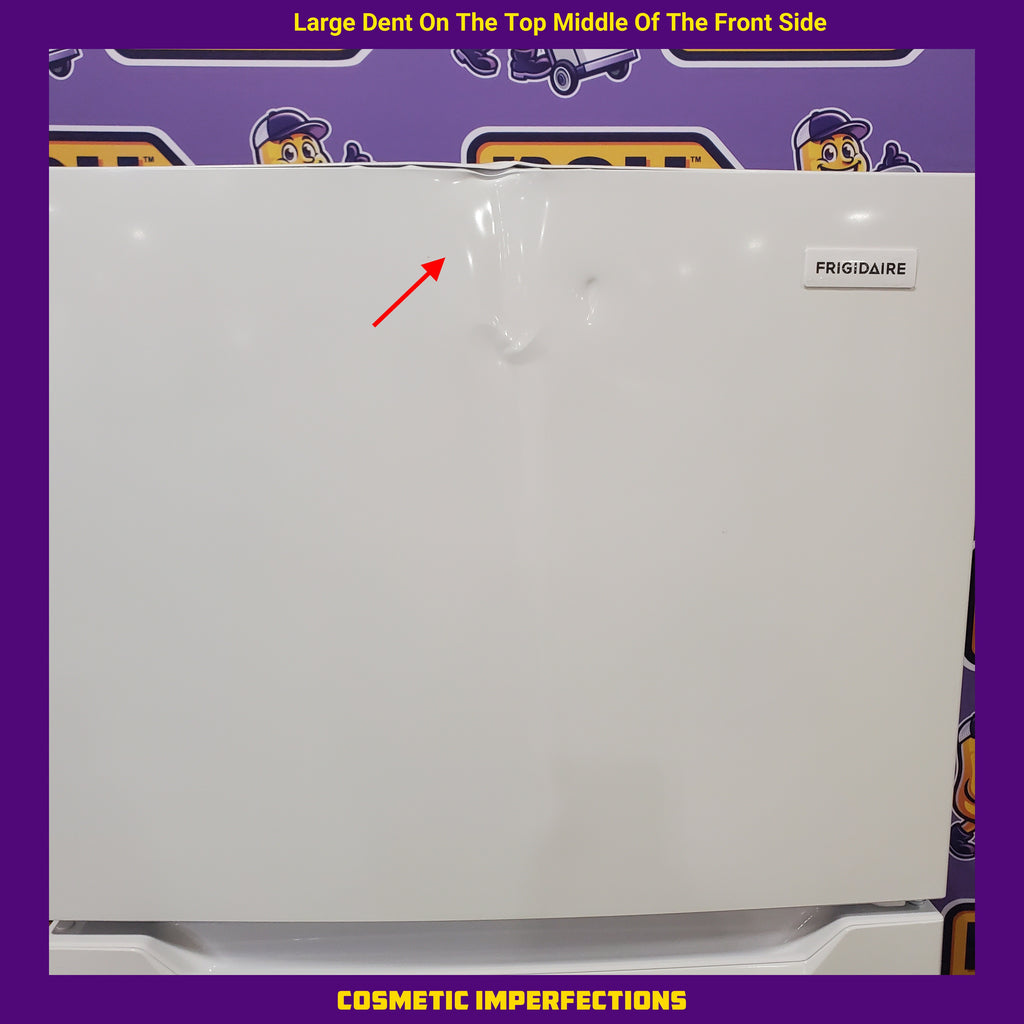 Pictures of Frigidaire Top Freezer 18 Cu. Ft. Capacity Refrigerator with Spacious Interior Storage and Bright LED Lighting in White FFHT1822UW - 3SD392 - Scratch and Dent (Major) - Neu Appliance Outlet - Discount Appliance Outlet in Austin, Tx