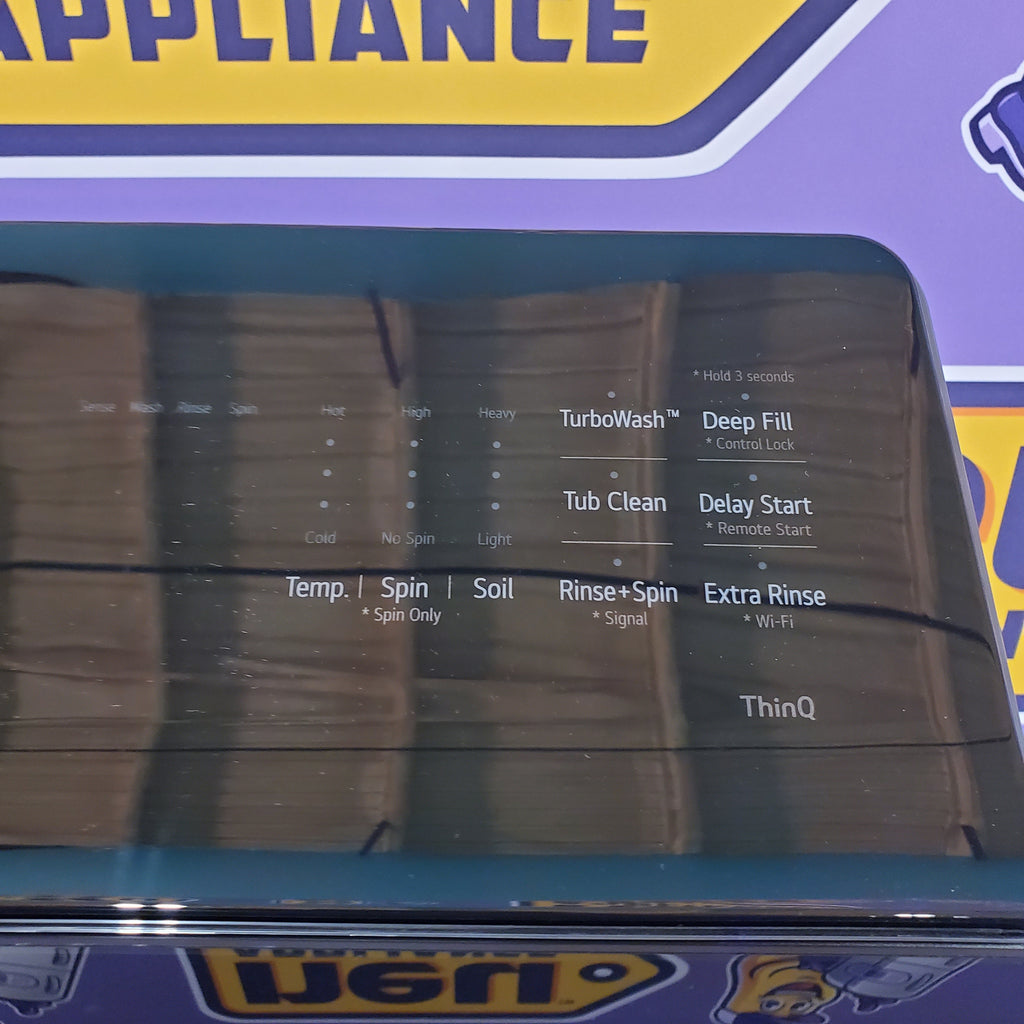Pictures of LG 5.3 cu. ft. Smart Top Load Washer with 4-Way® Agitator, TurboWash3D Technology, and AI Sensing EasyUnload™ WT8405CB - Open Box and LG 7.3 cu. ft. Rear Control Electric Dryer with LG EasyLoad™ Door and AI Sensing DLE8400BE - Open Box - Neu Appliance Outlet - Discount Appliance Outlet in Austin, Tx