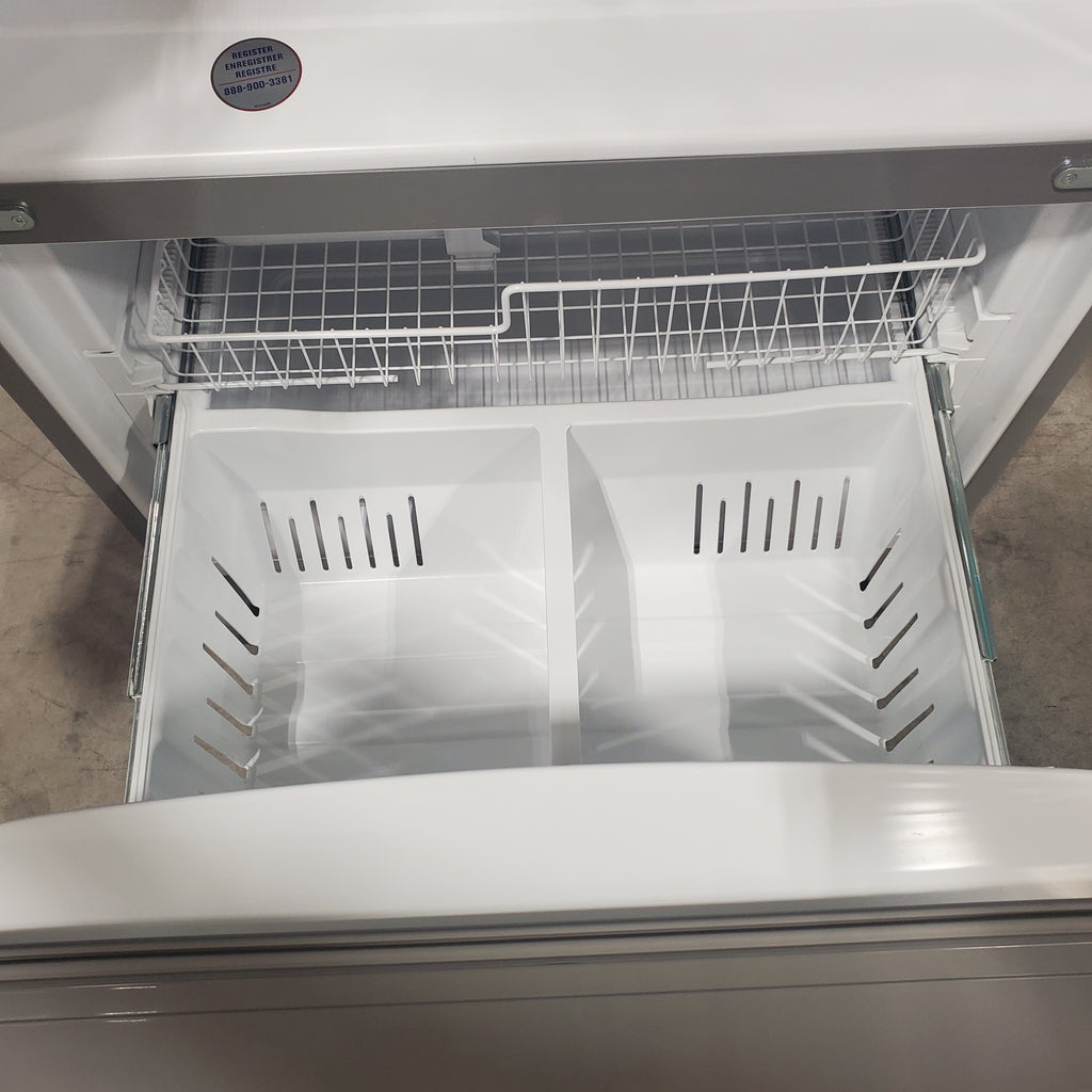 Pictures of Whirlpool Stainless Steel 36 in. 25.2 cu. ft. Standard Depth French Door Refrigerator in Fingerprint Resistant Stainless Steel, WRFF3236RZ- Scratch and Dent (Minor) - Neu Appliance Outlet - Discount Appliance Outlet in Austin, Tx