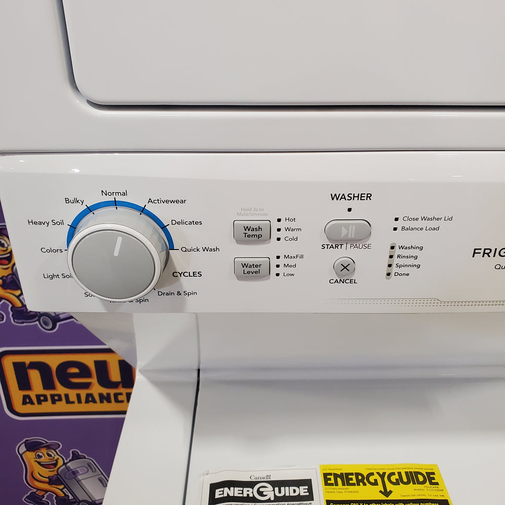 Pictures of Frigidaire Gas Washer/Dryer Laundry Center - 3.9 Cu. Ft Washer and 5.5 Cu. Ft. Dryer FLCG7522AW - Scratch & Dent (Minor) - Neu Appliance Outlet - Discount Appliance Outlet in Austin, Tx