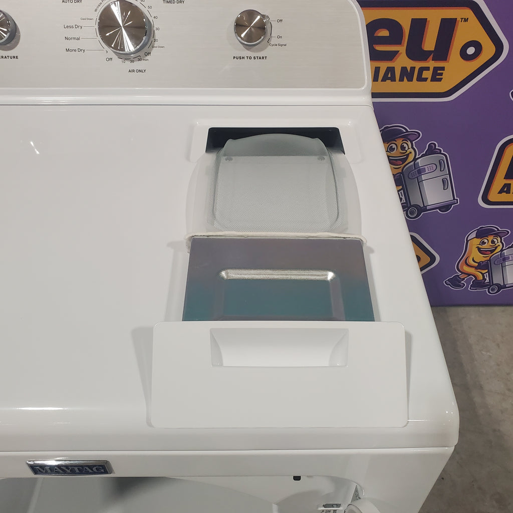 Pictures of Maytag 7.0 cu. ft. Electric Dryer with Reversible Door and Advanced Moisture Sensing MED4500MW - Open Box - Neu Appliance Outlet - Discount Appliance Outlet in Austin, Tx
