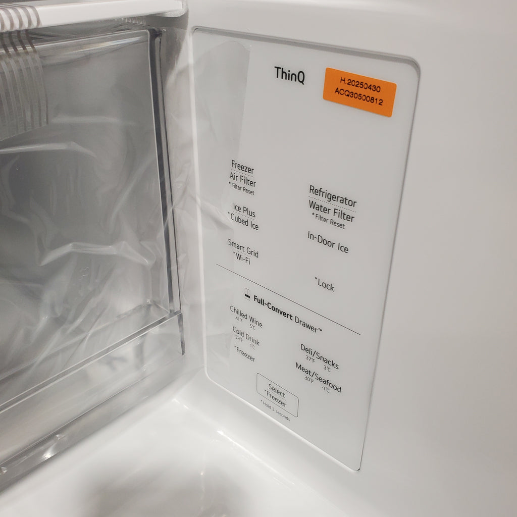 Pictures of Print Proof Stainless Steel 29 cu. ft. Smart Standard-Depth MAX™ 4-Door French Door Refrigerator with Full-Convert Drawer™ 3SD678 - LF29H8330S - Scratch & Dent - Major - Neu Appliance Outlet - Discount Appliance Outlet in Austin, Tx