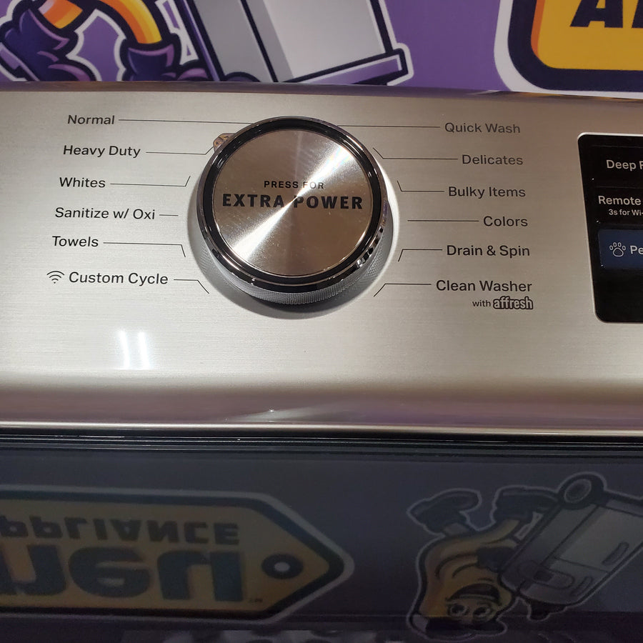 Maytag 5.3 Cu. Ft. Pet Pro Top Load Impeller Washer with Extra Power MTW7200RF - Scratch & Dent (Minor) and Maytag 7.4 Cu. Ft. Pet Pro Top Load Electric Dryer with Sanitize Cycle 16126 - MED7205RF - Scratch & Dent (Minor)