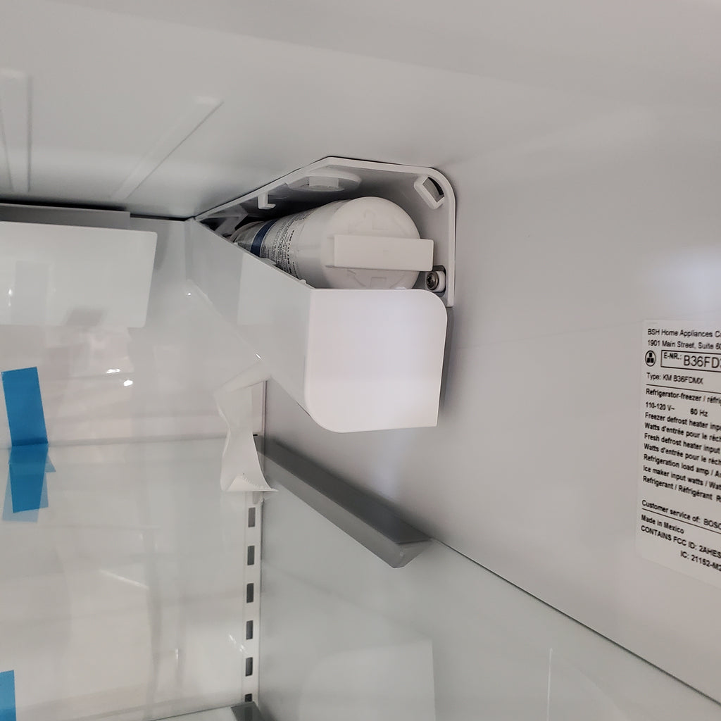 Bosch Fastest Ice Maker Standard-Depth 300 Series 26-cu ft 3 -Door Smart Compatible French Door Refrigerator with Ice Maker with Water and Ice Dispenser in Stainless Steel 3SD897 - B36FD31ENS - Open Box