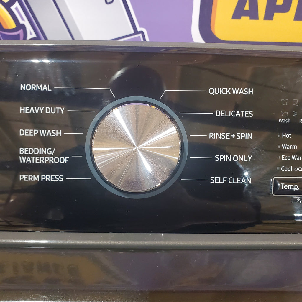 Pictures of Samsung 4.4 cu. ft. Top Load Washer with ActiveWave™ Agitator and Active WaterJet in Platinum 1CR03121 - WA44A3405AP - Certified Refurbished - Neu Appliance Outlet - Discount Appliance Outlet in Austin, Tx