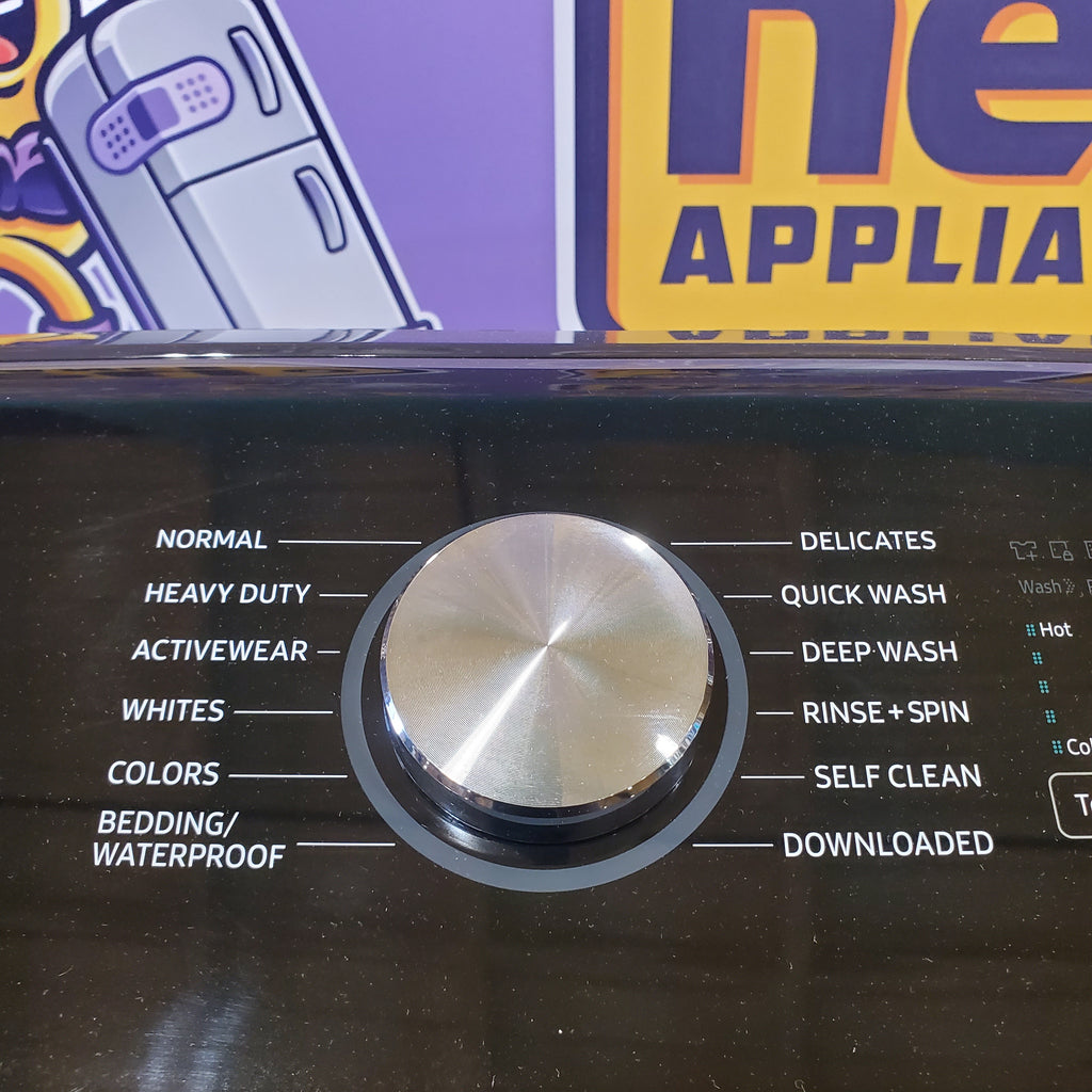 Pictures of Samsung 5.5 cu.ft. Extra-Large Capacity Smart Top Load Washer with Super Speed Wash in Brushed Black WA55CG7100AVUS - Scratch & Dent (Minor) - Neu Appliance Outlet - Discount Appliance Outlet in Austin, Tx