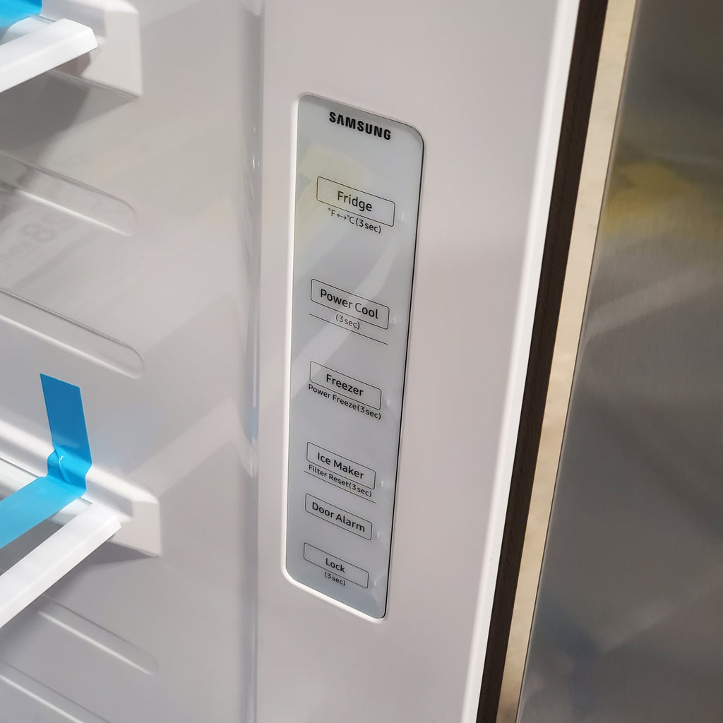Pictures of Samsung 27.4-cu ft Side-by-Side Refrigerator with Ice Maker in Fingerprint Resistant Stainless Steel 4SD415 - RS27T5200SR - Scratch & Dent (Minor) - Neu Appliance Outlet - Discount Appliance Outlet in Austin, Tx