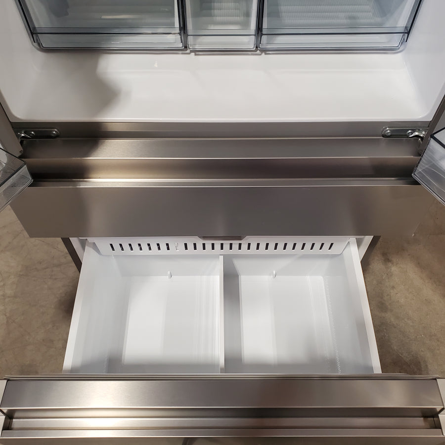 Hisense PureFlat 25.6-cu ft 4-Door Smart French Door ENERGY STAR Refrigerator in Stainless Steel with Ice Maker, Water and Ice Dispenser 22131SD103 - HRM260N6TSE - Scratch & Dent (Minor)