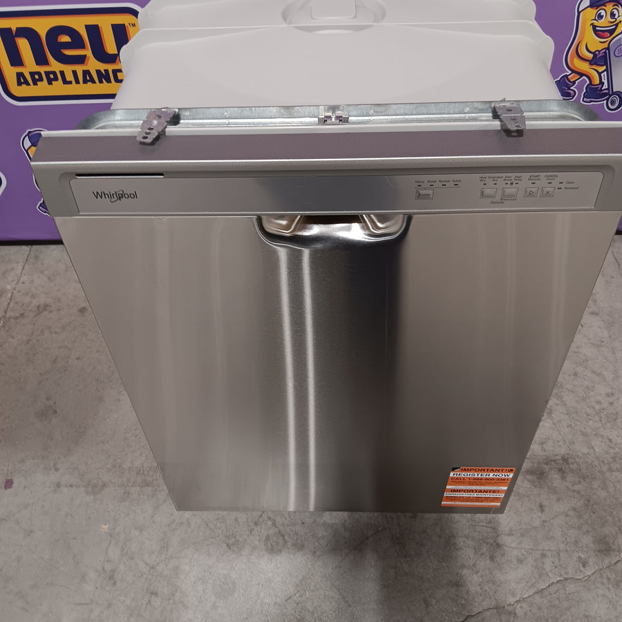 Whirlpool Front Control Built-In Dishwasher with Boost Cycle and 57 dBA in Stainless Steel 22137SD377 - WDF341PAPM - Scratch & Dent (Minor)