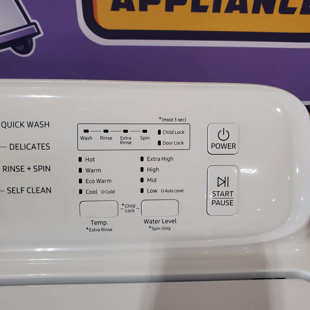 Pictures of Samsung 4.0 cu. ft. Top Load Washer with ActiveWave™ Agitator and Soft-Close Lid in White WA40A3005AW - Scratch & Dent (Minor) - Neu Appliance Outlet - Discount Appliance Outlet in Austin, Tx