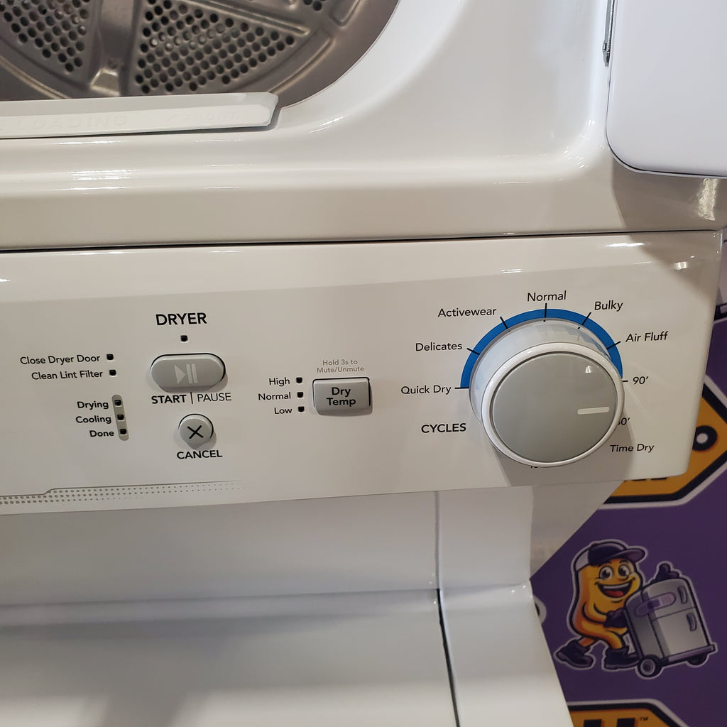 Pictures of Frigidaire Electric Washer/Dryer Laundry Center - 3.9 Cu. Ft Washer and 5.5 Cu. Ft. Dryer FLCE7522AW - Scratch & Dent (Minor) - Neu Appliance Outlet - Discount Appliance Outlet in Austin, Tx