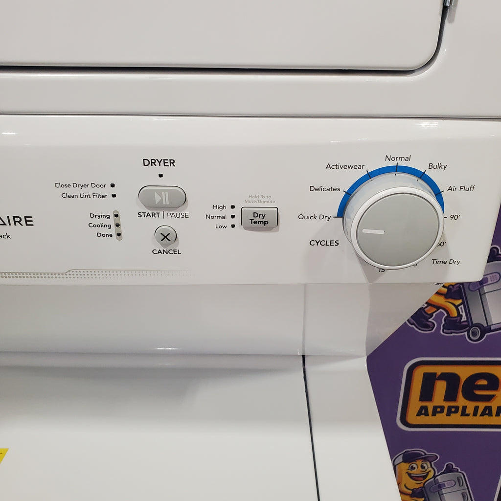 Pictures of Frigidaire Electric Washer/Dryer Laundry Center - 3.9 Cu. Ft Washer and 5.5 Cu. Ft. Dryer FLCE7522AW - Open Box - Neu Appliance Outlet - Discount Appliance Outlet in Austin, Tx