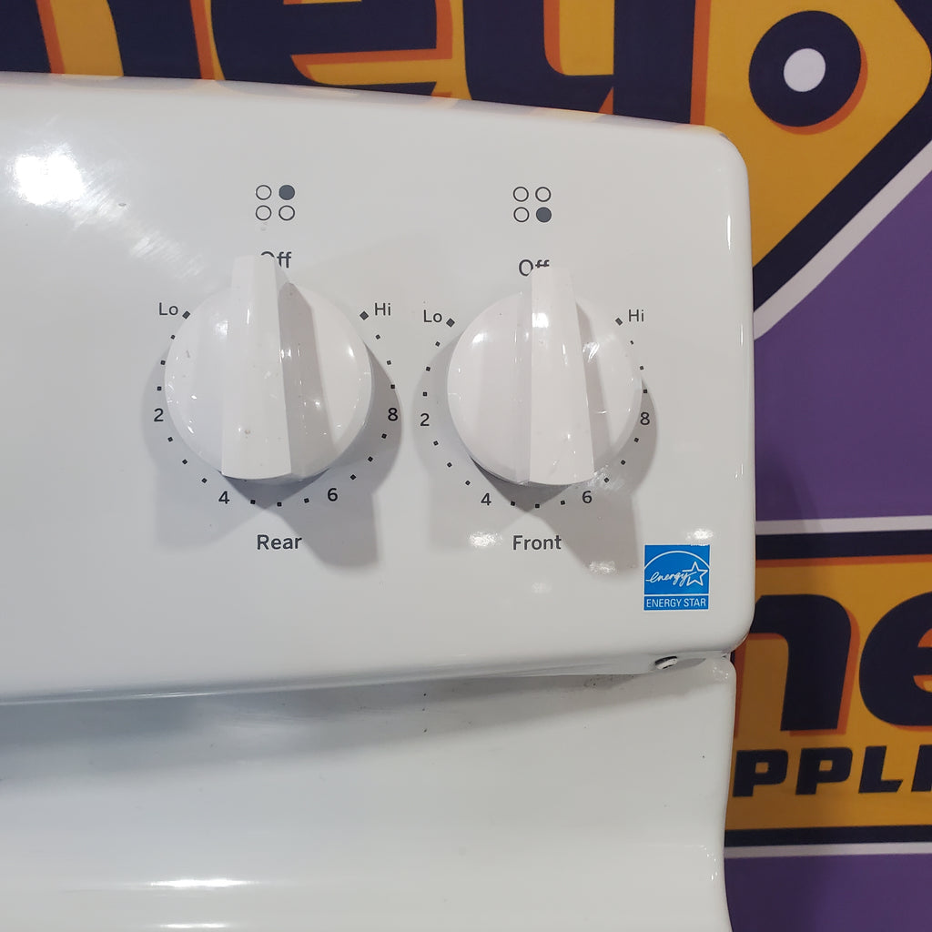 GE 5.0 cu. ft. Freestanding 4 Heating Element Electric Range with Dual Element Baking in White 3SD755 - JB256DMWW - Open Box