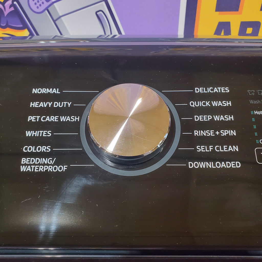 Pictures of Samsung 5.4 cu. ft. Smart Top Load Washer with Pet Care Solution and Super Speed Wash WA54CG7150AD - Open Box and 7.4 cu. ft. Smart Vented Electric Dryer with Pet Care Dry and Steam Sanitize+ 16040 - DVE54CG7150D - Scratch & Dent (Minor) - Neu Appliance Outlet - Discount Appliance Outlet in Austin, Tx