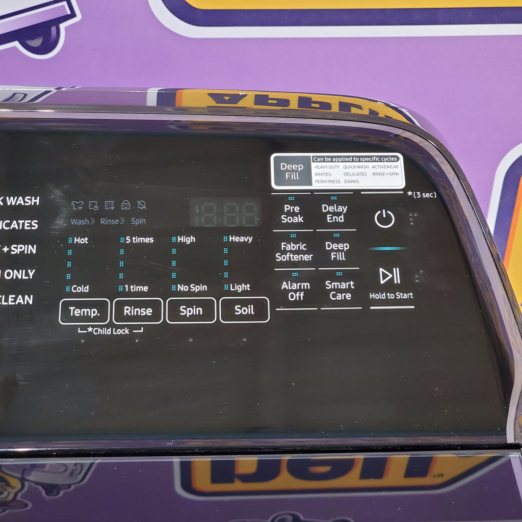 Pictures of Samsung 5.4 cu. ft. Top Load Washer with Active WaterJet in Black Stainless Steel WA54R7200AV - Certified Refurbished - Neu Appliance Outlet - Discount Appliance Outlet in Austin, Tx