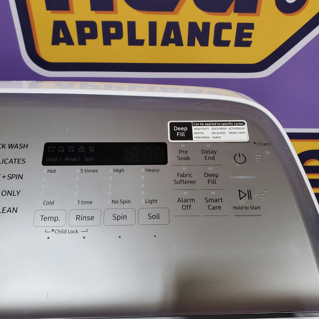 Pictures of Samsung ENERGY STAR 5.0 cu. ft. Top Load Washing Machine with Active Water Jet 1CR04048 - WA50R5200AW - Certified Refurbished - Neu Appliance Outlet - Discount Appliance Outlet in Austin, Tx
