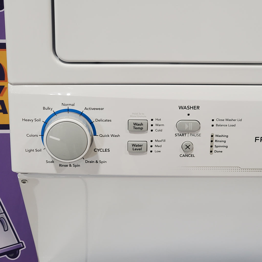 Pictures of Frigidaire Electric Washer/Dryer Laundry Center - 3.9 Cu. Ft Washer and 5.5 Cu. Ft. Dryer FLCE7522AW - Scratch & Dent (Minor) - Neu Appliance Outlet - Discount Appliance Outlet in Austin, Tx