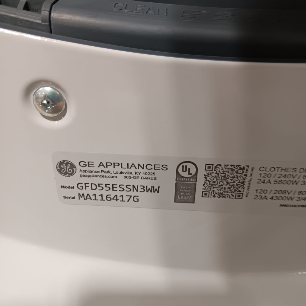 Pictures of GE ENERGY STAR 7.8 cu. ft. Smart Frontload Electric Dryer with Sensor Dry GFD55ESSNWW - New in Box - Neu Appliance Outlet - Discount Appliance Outlet in Austin, Tx