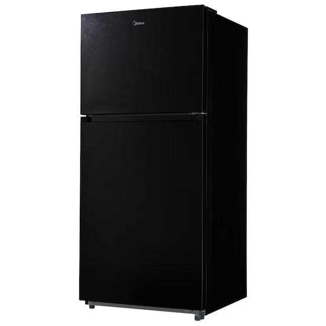 Midea Garage Ready 18 Cu. Ft. Top Freezer Refrigerator with Gallon Sized Door Bins, Ice Maker Ready, and LED Lighting 225521178 - MRT18D3BBB