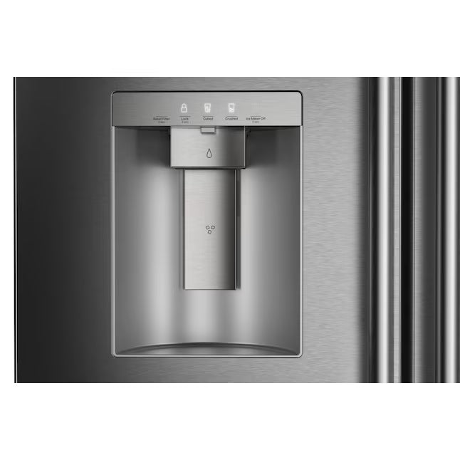 KitchenAid 30 cu. ft. French Door Refrigerator with Exterior Water and Ice in Juniper KRFF436SJP - Scratch & Dent (Minor)