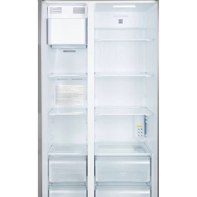 Kenmore 20-cu ft Counter-Depth Side-by-Side Refrigerator with Ice Maker,Water and Ice Dispenser ENERGY STAR Certified 22137396 - 897.51805320 - Scratch & Dent (Minor)