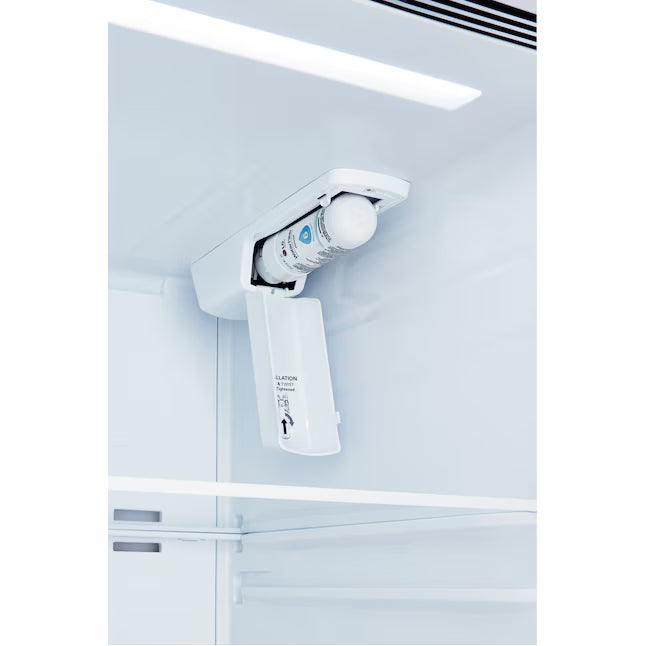 LG Door in Door 27.12-cu ft Standard-Depth 36-in Wide Side-by-Side Refrigerator with Ice Maker, Water and Ice Dispenser in PrintProof Stainless Steel LLSDS2706S - Open Box