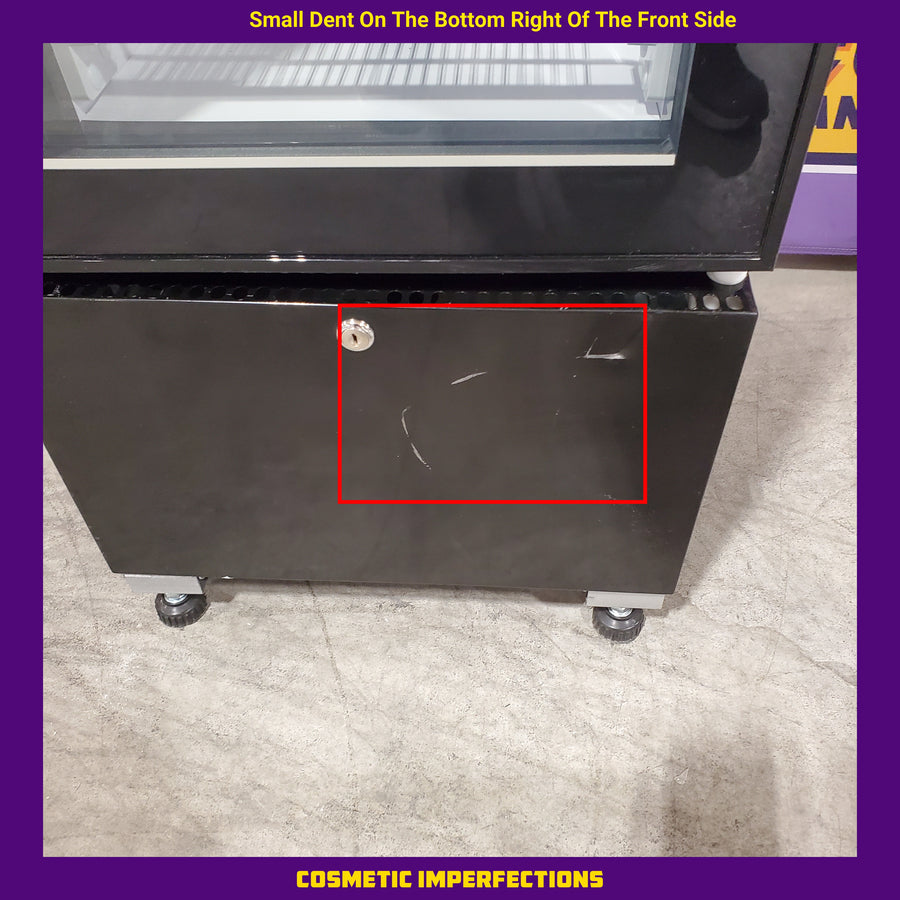 Koolmore 17 in. 6.5 cu. ft. Manual Defrost Slim Commercial Merchandiser Upright Freezer in Black 25139SD820 - KM-MDF-17S - Scratch & Dent (Moderate)