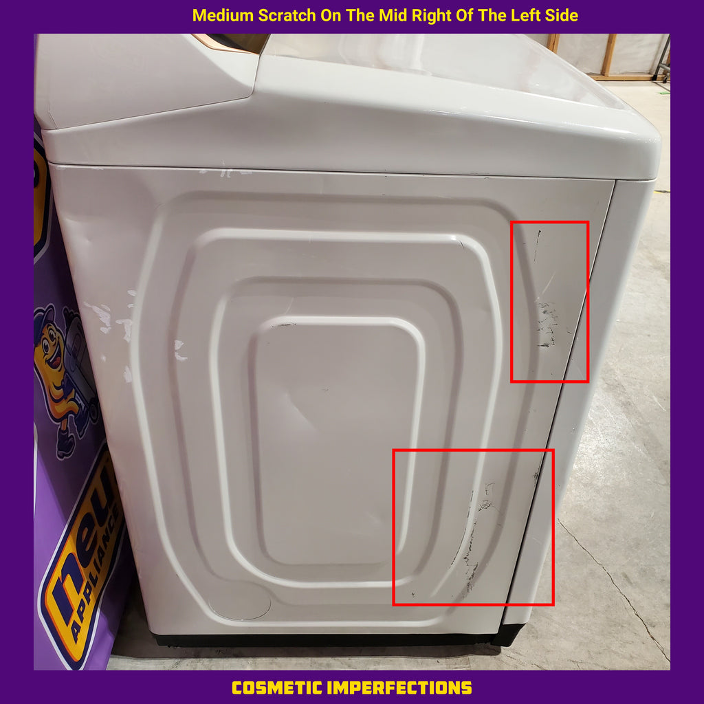 Pictures of Samsung Extra Large Steam Cycle Vented Electric Dryer Energy Star Certified in Ivory 1CR02123 - DVE55A7300E - Scratch & Dent (Moderate) - Neu Appliance Outlet - Discount Appliance Outlet in Austin, Tx