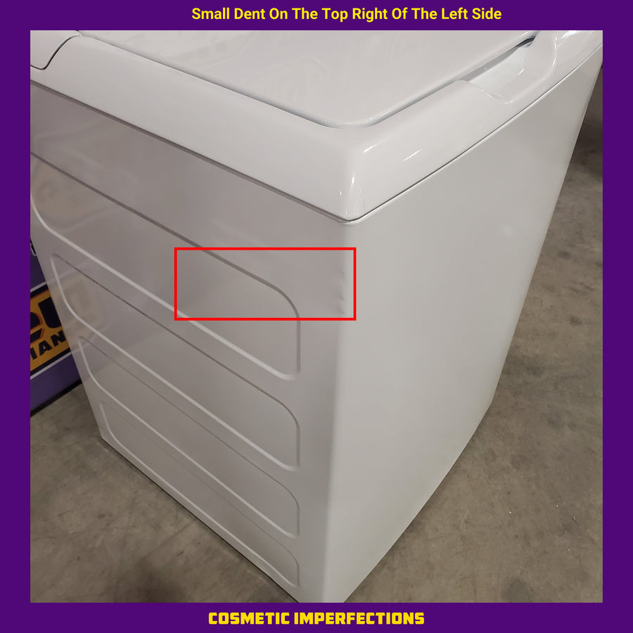 Hotpoint® 4.0 cu. ft. Capacity Washer with Cold Plus and Water Level Control HTW265ASWWW - Scratch & Dent (Minor) and Hotpoint® 6.2 cu. ft. vented Electric Dryer with Auto Dry 16138 - HTX26EASWWW - Scratch & Dent (Moderate)
