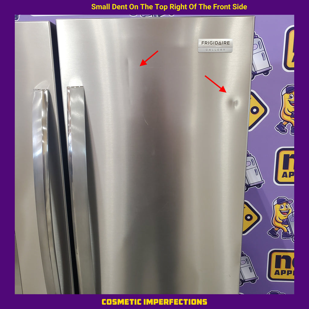 Pictures of Frigidaire 27.8-cu ft ENERGY STAR French Door Refrigerator with Dual Ice Maker in Fingerprint Resistant Stainless Steel - 3SD550 - GRFS2853AF - Scratch & Dent (Minor) - Neu Appliance Outlet - Discount Appliance Outlet in Austin, Tx