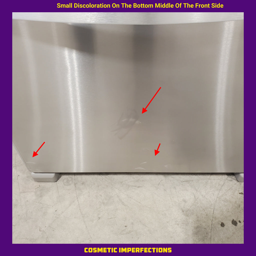 Pictures of Whirlpool 22.07-cu ft Bottom-Freezer Refrigerator with Ice Maker (Stainless Steel) ENERGY STAR-WRB322DMBM-Scratch and Dent(Moderate) - Neu Appliance Outlet - Discount Appliance Outlet in Austin, Tx