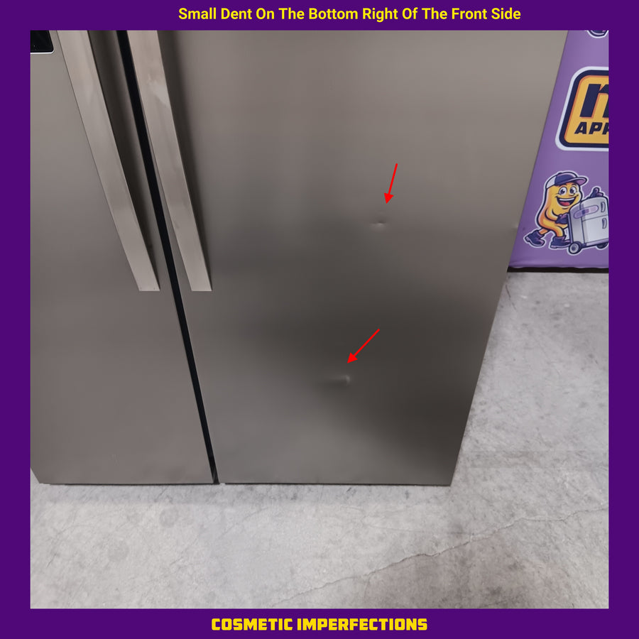 Kenmore 20-cu ft Counter-Depth Side-by-Side Refrigerator with Ice Maker,Water and Ice Dispenser ENERGY STAR Certified 22137396 - 897.51805320 - Scratch & Dent (Minor)