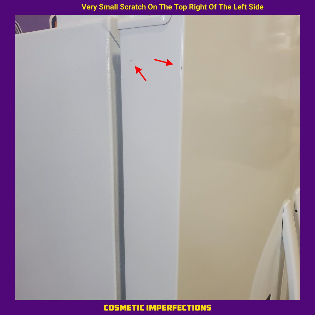 Pictures of 36 1/8" Wide White Frigidaire 25.6 cu. ft. Side by Side Refrigerator with Exterior Ice and Water Dispenser - Scratch and Dent - Minor - Neu Appliance Outlet - Discount Appliance Outlet in Austin, Tx