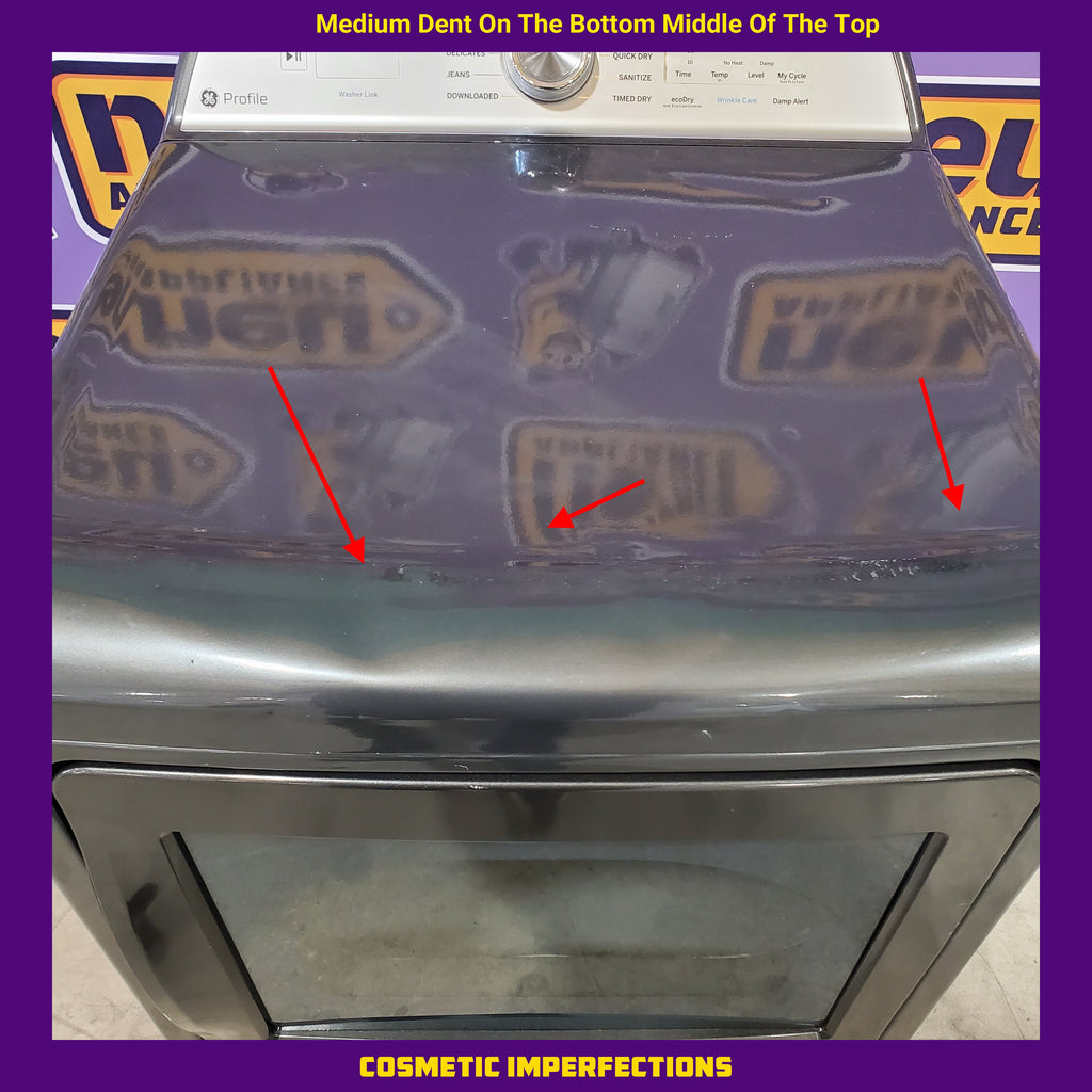 Pictures of Diamond Gray ENERGY STAR GE Profile 7.4 cu . ft. Electric Dryer with 120 ft. Venting - Certified Refurbished - Neu Appliance Outlet - Discount Appliance Outlet in Austin, Tx