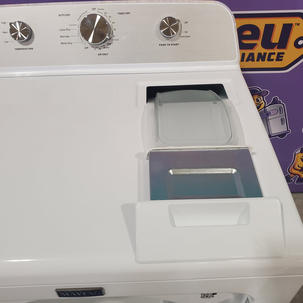Pictures of Maytag 4.5 cu. ft. Top Load Washer with Power Agitator MVW4505MW and 7.0 cu. ft. Electric Dryer with Reversible Door MED4500MW - Neu Appliance Outlet - Discount Appliance Outlet in Austin, Tx
