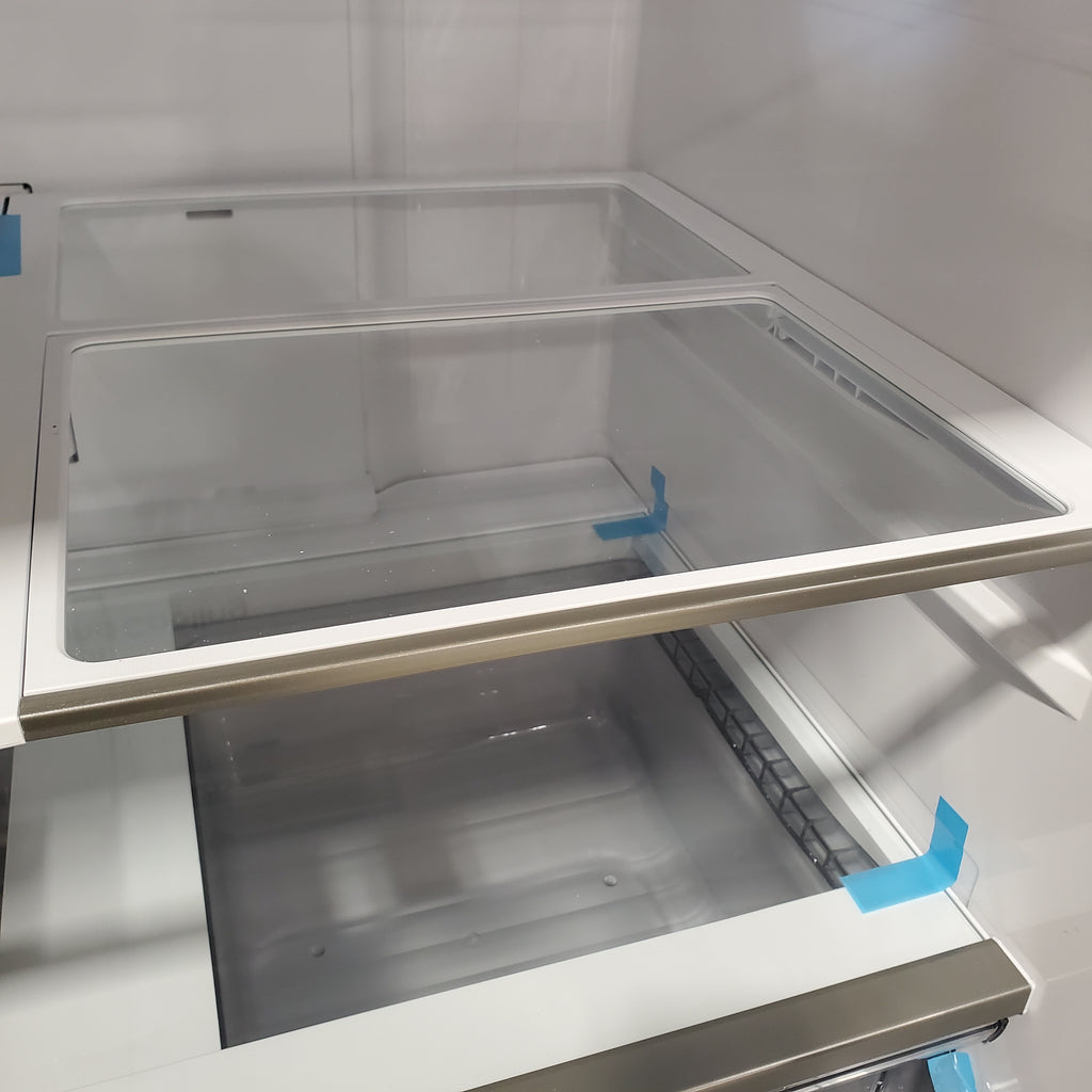 Pictures of Samsung 32 cu. ft. Mega Capacity 3-Door French Door Refrigerator with Dual Auto Ice Maker in Stainless Steel RF32CG5300SR - Scratch and Dent (Minor) - Neu Appliance Outlet - Discount Appliance Outlet in Austin, Tx