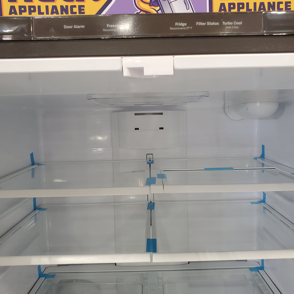 Pictures of GE 27-cu ft French Door Refrigerator with Ice Maker (Fingerprint-resistant Stainless Steel) ENERGY STAR-GNE27JYMXFS-Scratch and Dent(Minor) - Neu Appliance Outlet - Discount Appliance Outlet in Austin, Tx