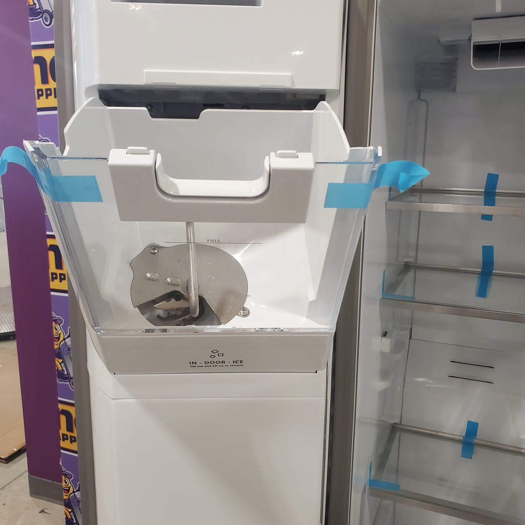 Pictures of KitchenAid 22.6-cu ft Counter-depth Side-by-Side Refrigerator with Ice Maker (Stainless Steel with Printshield Finish)-KRSC703HPS-Open Box - Neu Appliance Outlet - Discount Appliance Outlet in Austin, Tx