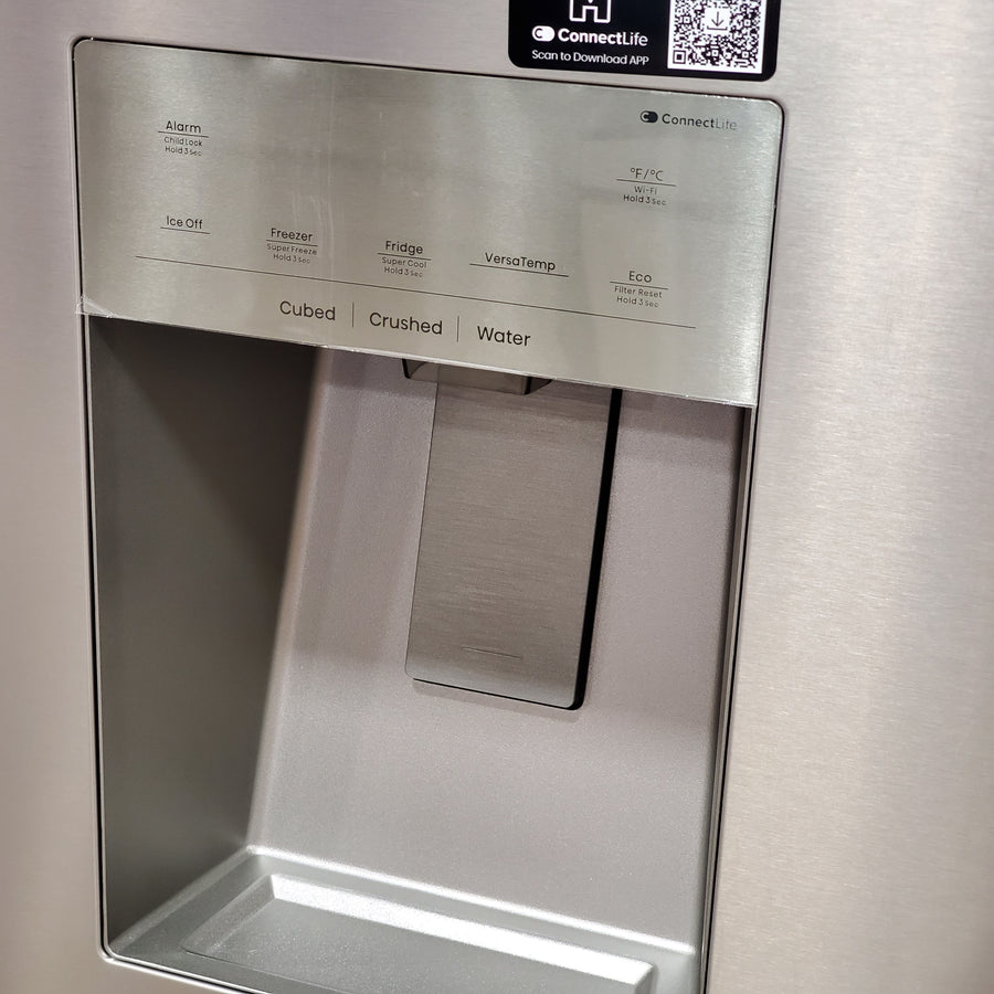 Hisense PureFlat 25.6-cu ft 4-Door Smart French Door ENERGY STAR Refrigerator in Stainless Steel with Ice Maker, Water and Ice Dispenser 3SD740 - HRM260N6TSE - Open Box