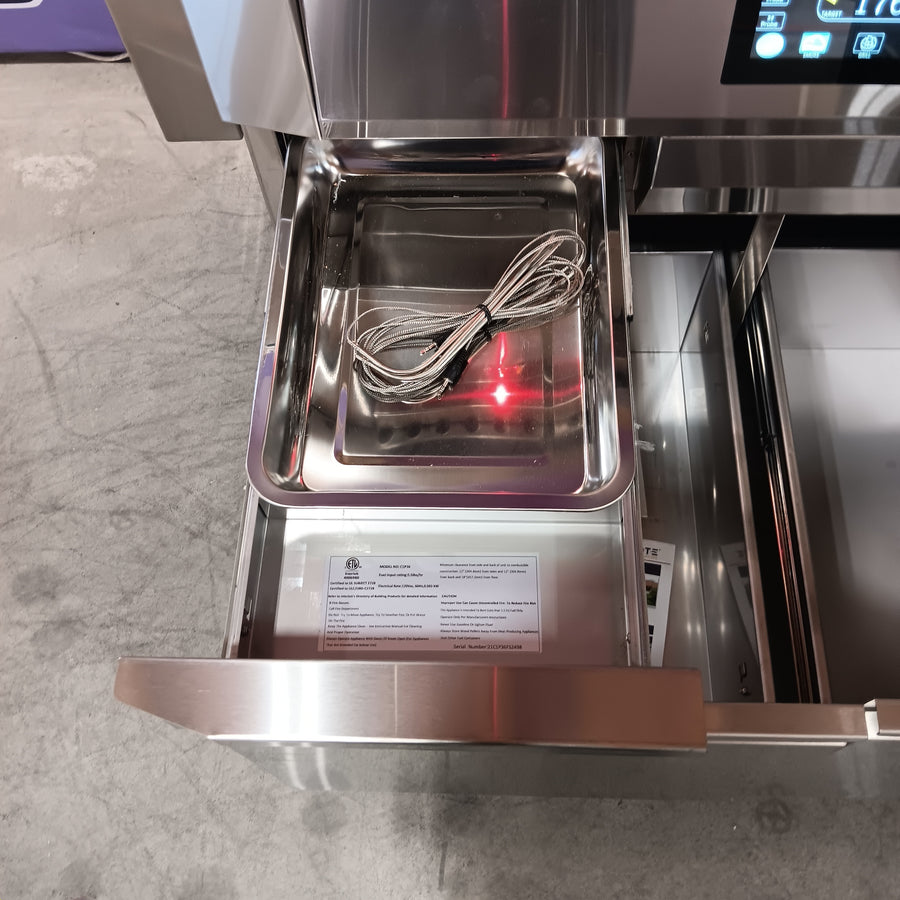 Coyote 36 Inch Freestanding Pellet Grill on Cart, Stainless Steel, Intuitive Digital Touch Control C1P36-FS - Scratch & Dent (Minor)