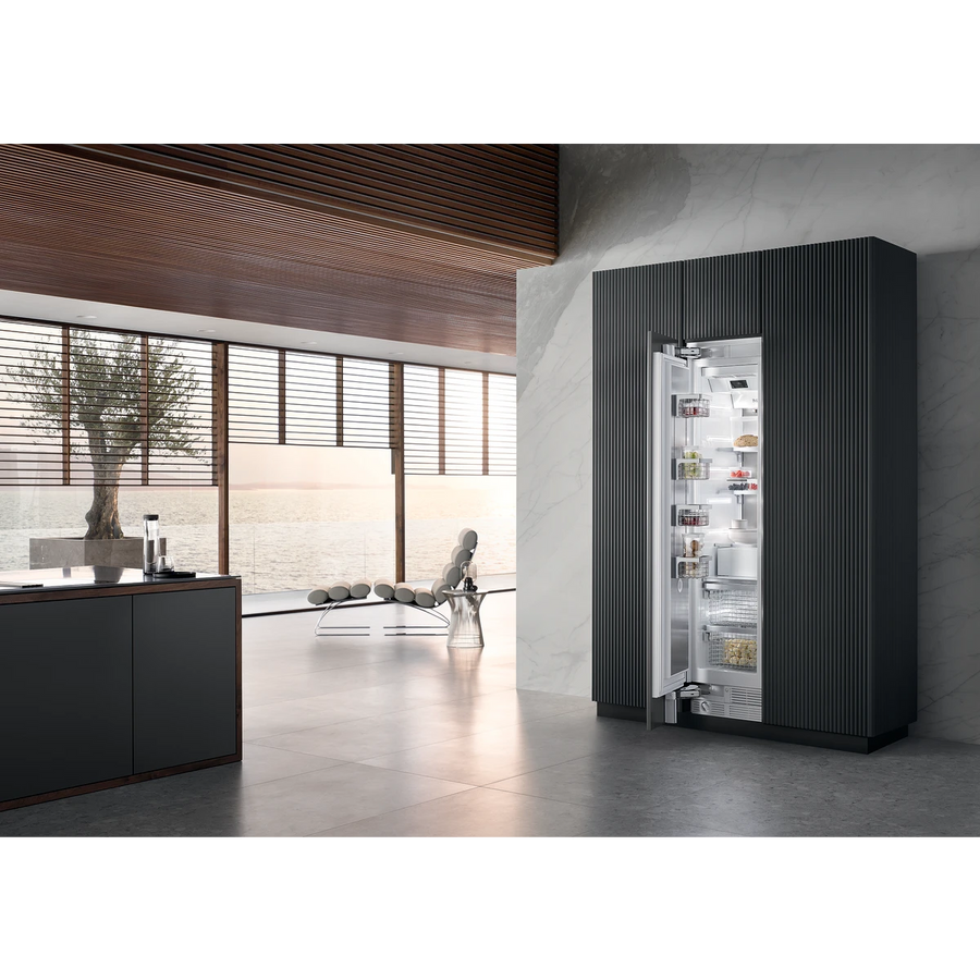 Miele 18 Inch Built-In Smart Freezer Column with WifiConnect, DynaCool, Push2open, IceMaker with No Ice Dispenser, MasterFresh, SuperCool, Active AirClean Filter, BrilliantLight, and MasterSensor F2412VI - New in Box