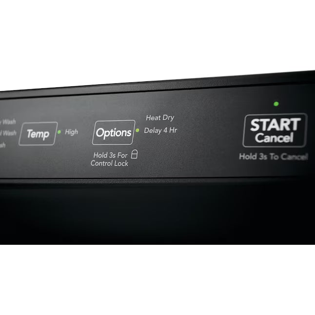 Frigidaire Front Control Built-In Tall Tub Dishwasher in Black with 3-Cycles, 55 dBA 25136SD613 - FFCD2413UB