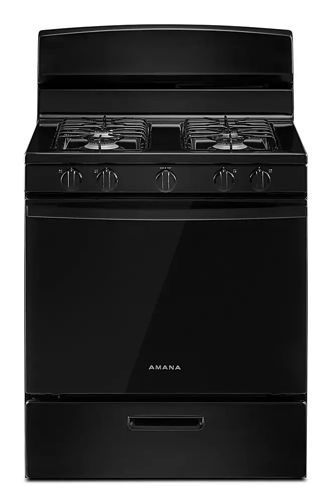 Pictures of Amana® 30-inch 4-Burner Freestanding Gas Range with Easy-Clean Glass Door AGR4203MNB - Scratch & Dent (Minor) - Neu Appliance Outlet - Discount Appliance Outlet in Austin, Tx