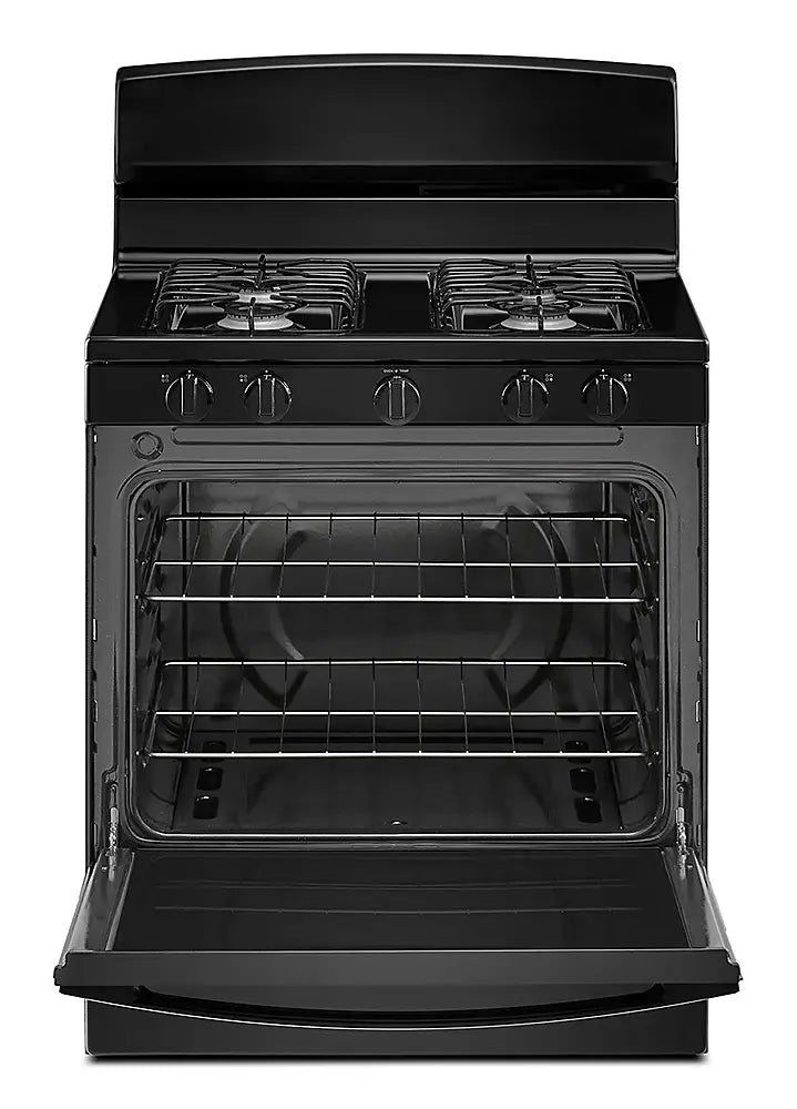 Pictures of Amana® 30-inch 4-Burner Freestanding Gas Range with Easy-Clean Glass Door AGR4203MNB - Scratch & Dent (Minor) - Neu Appliance Outlet - Discount Appliance Outlet in Austin, Tx