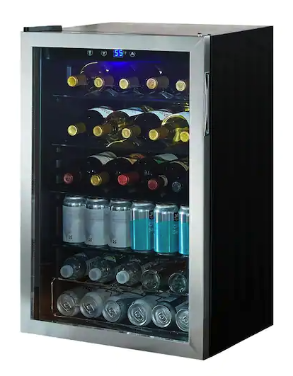 Vissani 4.3 Cu. ft. Wine and Beverage Cooler in Stainless Steel 251318SD1367 - HVBC430ST - Open Box