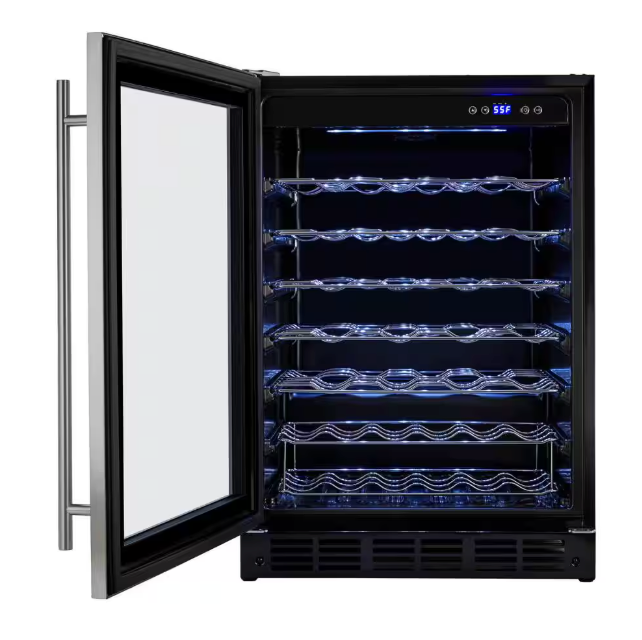 Vissani 23.4 in. 50 Bottle, 154 Can, Wine and Beverage Cooler with Stainless Steel Door HVBC58ST - Scratch & Dent (Moderate)