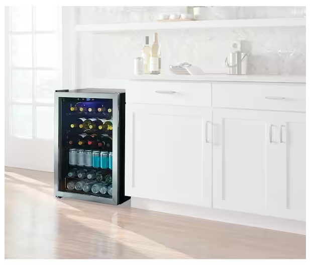 Vissani 4.3 Cu. ft. Wine and Beverage Cooler in Stainless Steel 251318SD1367 - HVBC430ST - Open Box