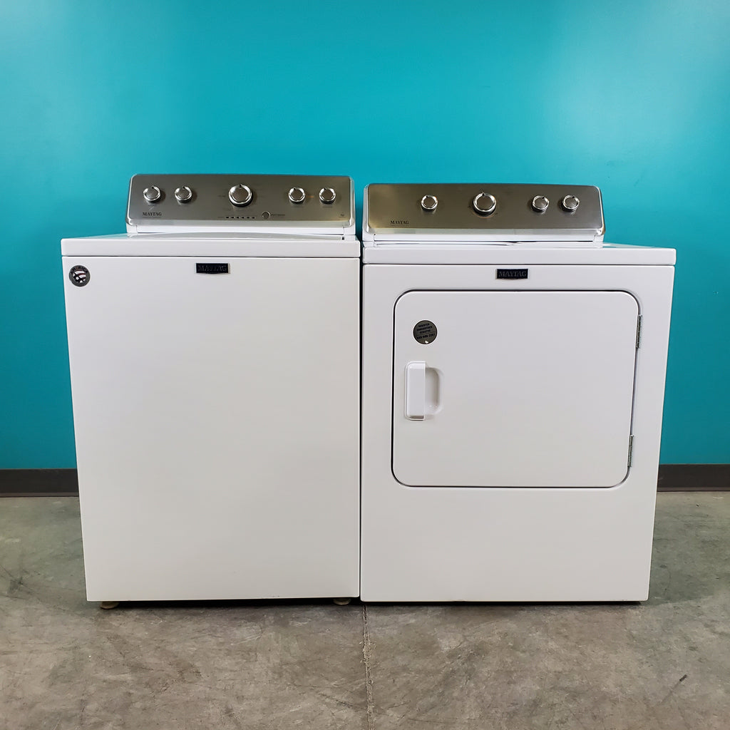 Pictures of Neu Preferred Maytag Agitator Washer & Electric Dryer Set: 3.5 cu. ft. Agitator Washer With Extra Water Cycle / Option & 7.0 cu. ft. Electric 220v Dryer With Auto Sensor Dry - Certified Refurbished - Neu Appliance Outlet - Discount Appliance Outlet in Austin, Tx