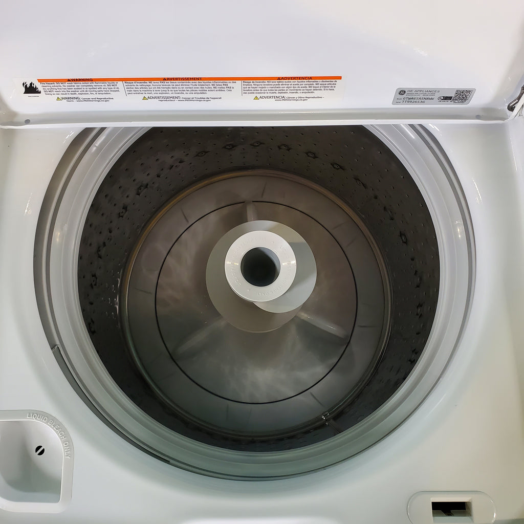 Pictures of Neu Select GE High Capacity Agitator Washer & Gas Dryer Set: 4.2 cu. ft. High Capacity Agitator Washer With Extra Water Cycle / Option & 7.2 cu. ft. Gas Dryer With Auto Sensor Dry - Certified Refurbished - Neu Appliance Outlet - Discount Appliance Outlet in Austin, Tx